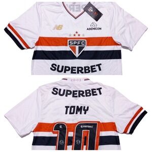 NEW BALANCE Sao Paulo FC SPFC Brazil Soccer Football Jersey Men's Small S~ New